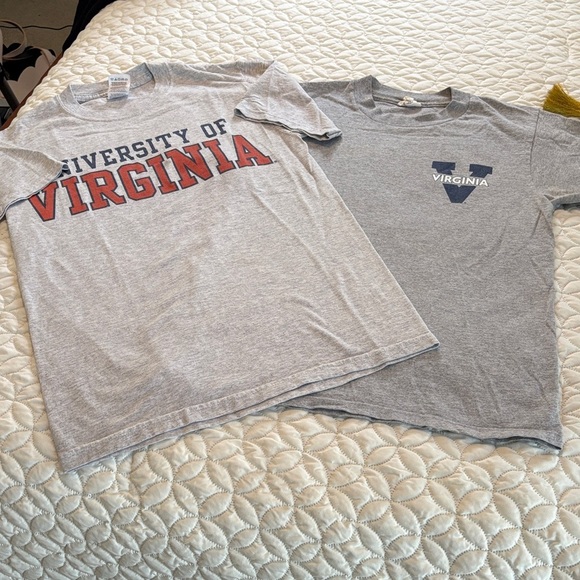 Jerzees & The Cotton Exchange Gray University of Virginia Tee Shirts Set of 2 Sm - Picture 1 of 16